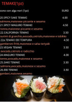 Giapponese Zein menu