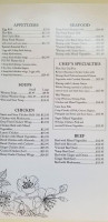 Belle Donne Bistrot menu