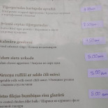 Kafejnīca Tētis menu