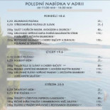Adria menu