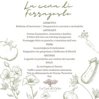 La Casa Del Gelso Country House menu