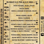 Masseria Palombara menu