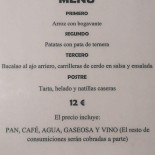 Da Camillo menu