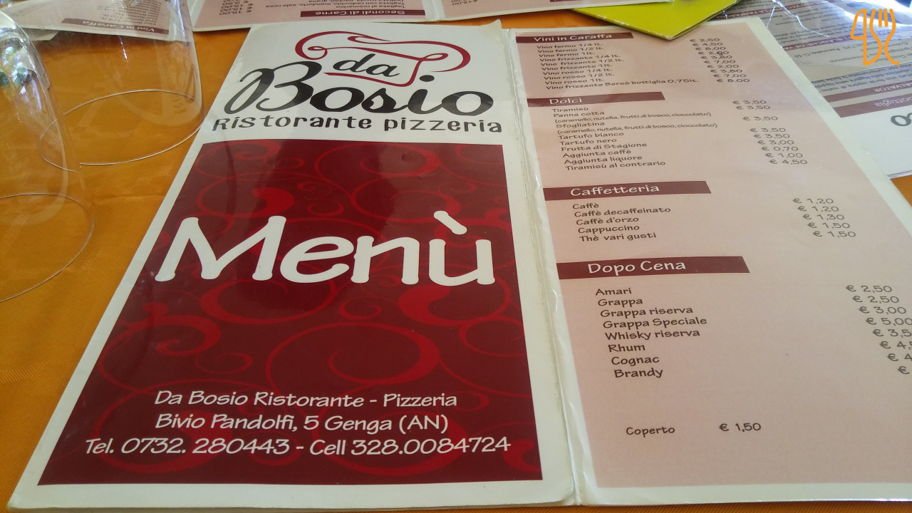 Pizzeria Da Bosio Carte