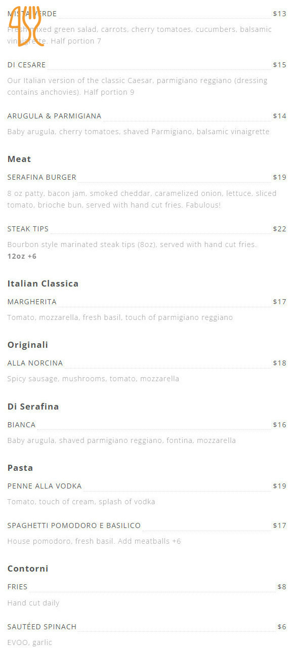 Il Gabbiano Speisekarte
