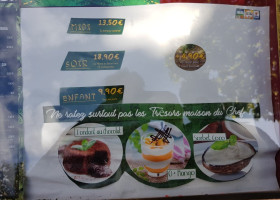 Rifugio Mongioie menu