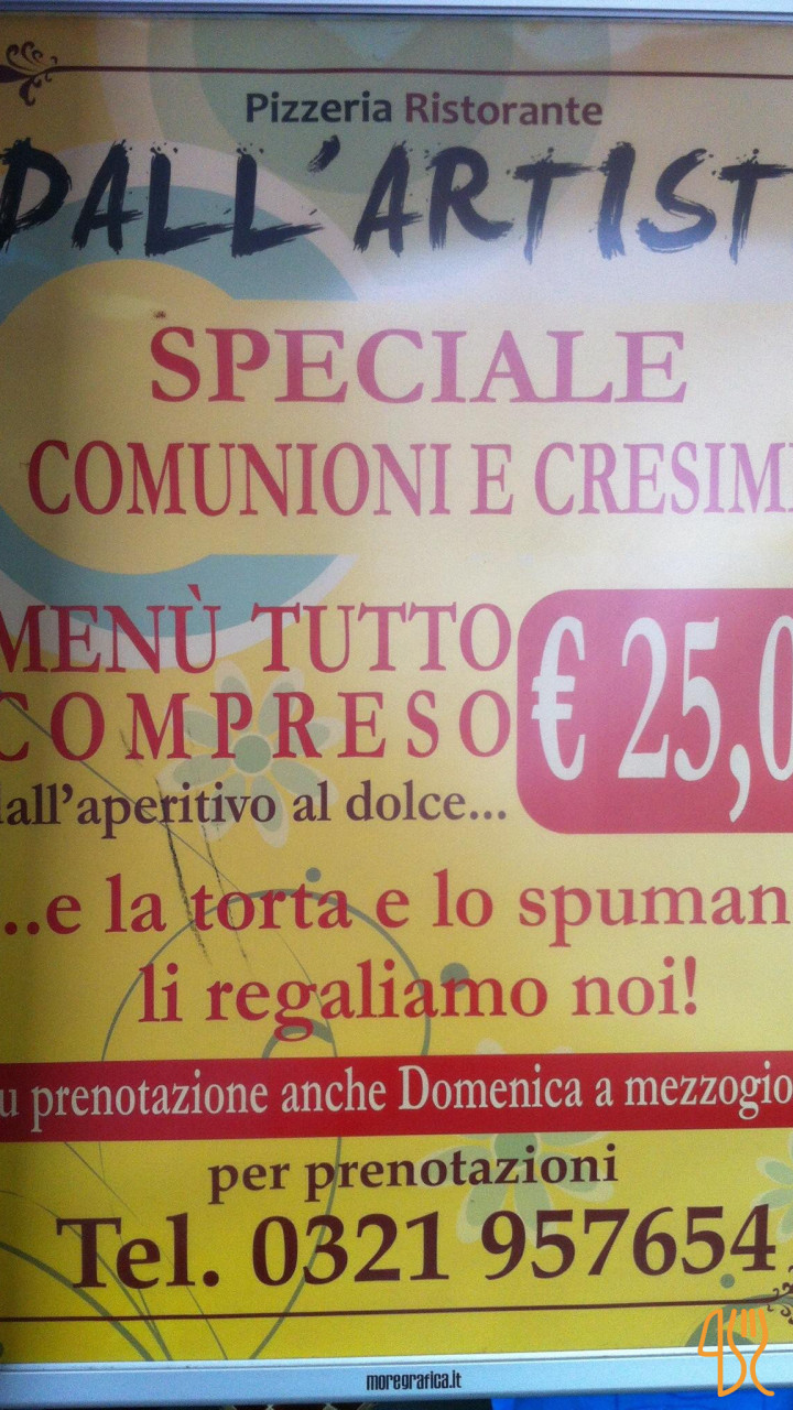 Pizzeria Dall'artista Carte