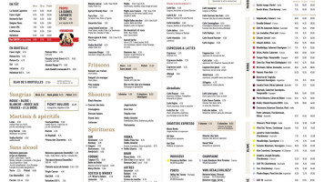 Shamrock menu