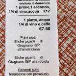Osteria Tacabanda Carte
