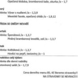 Obecní Hostinec Jeníkovice menu