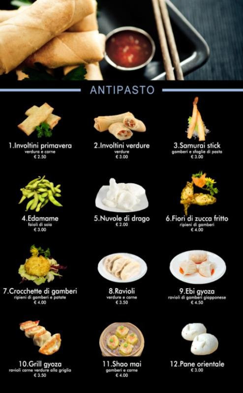 Insushi Giapponese Speisekarte