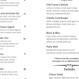 Pizzeria Trattoria Belfior menu