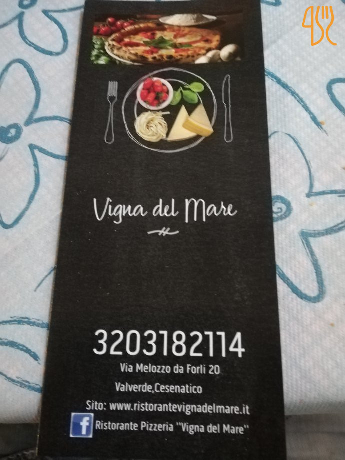 Pizzeria Vigna Del Mare Carte