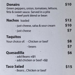 Senso Unico menu