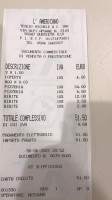 L'americano menu