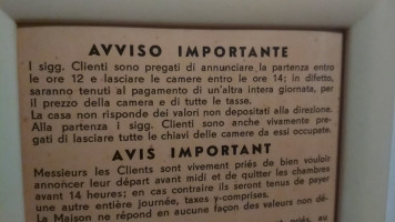 Albergo Calalzo Bar Ristorante Pizzeria menu