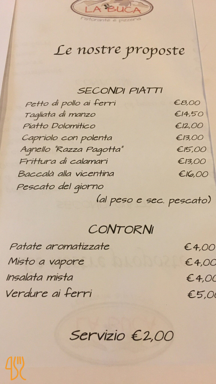 La Buca Carte