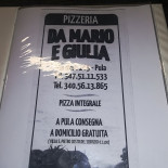 Pizzeria Da Mario E Giulia Carte