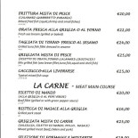 Il Peccato menu
