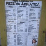 Pizzeria Adriatica Carta
