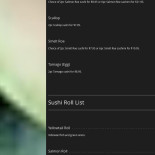 Aqua Crua menu