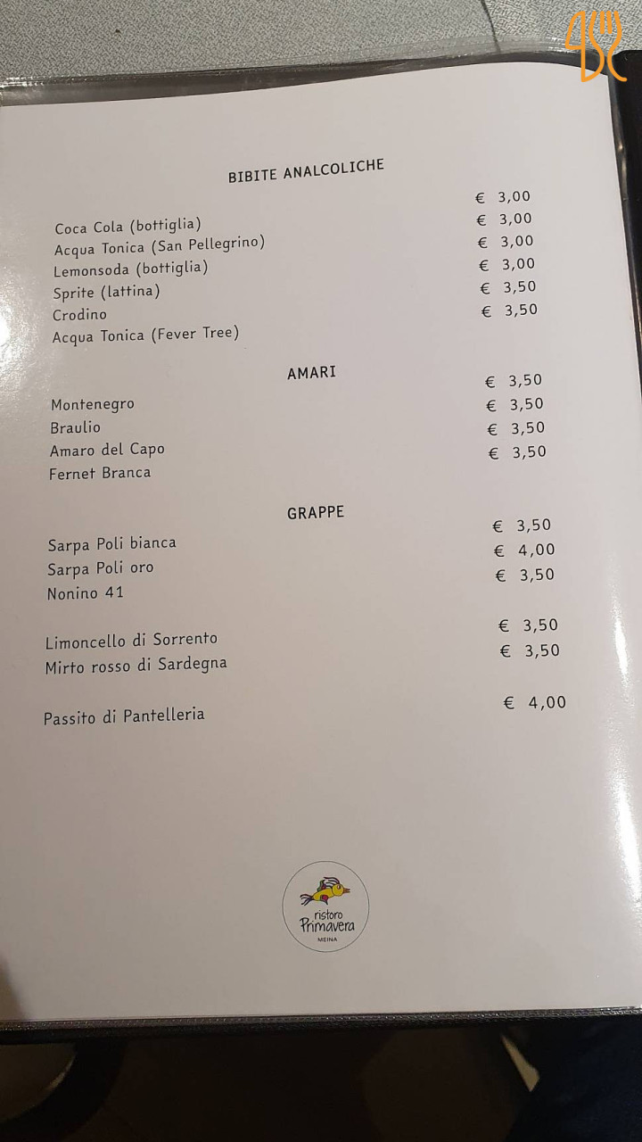 Ristoro Primavera Carta