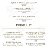A Fuoco Lento menu