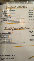 Sartirana Cafe menu